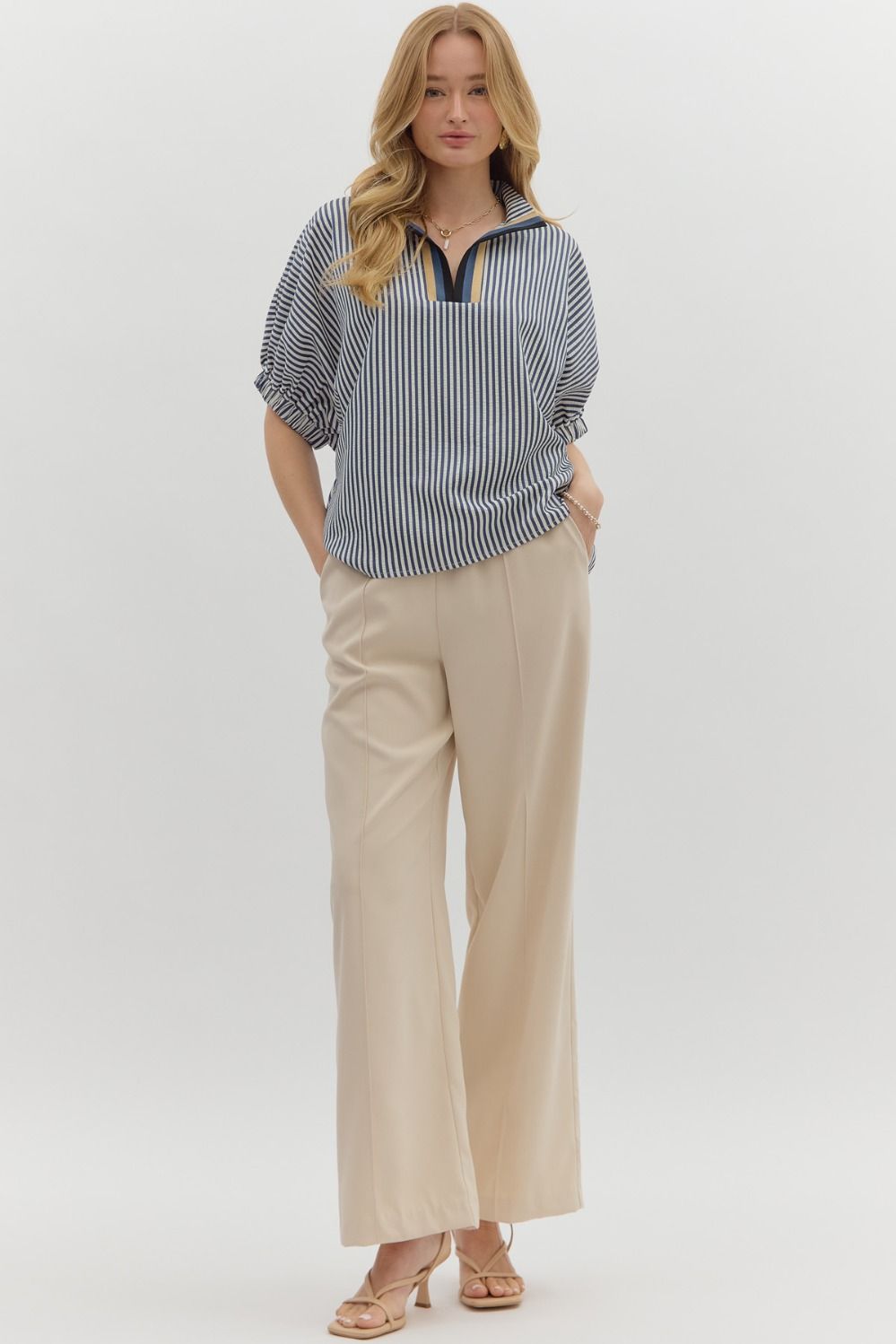 Pearcy Pop Top in Blue