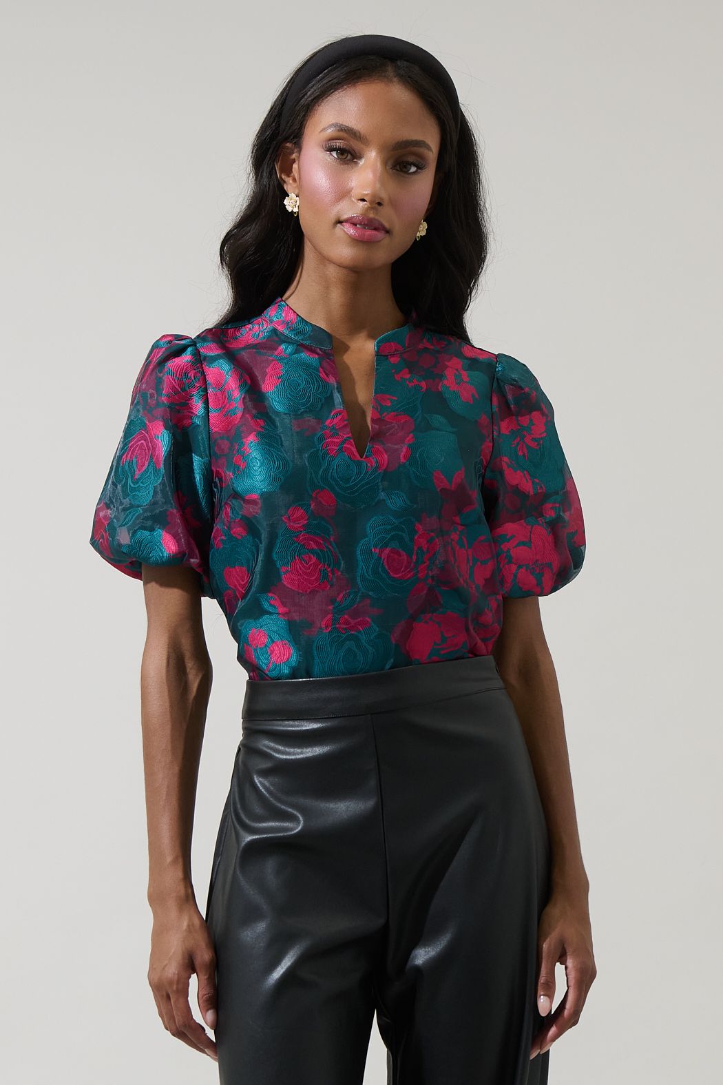 Tavia Split Neck Top