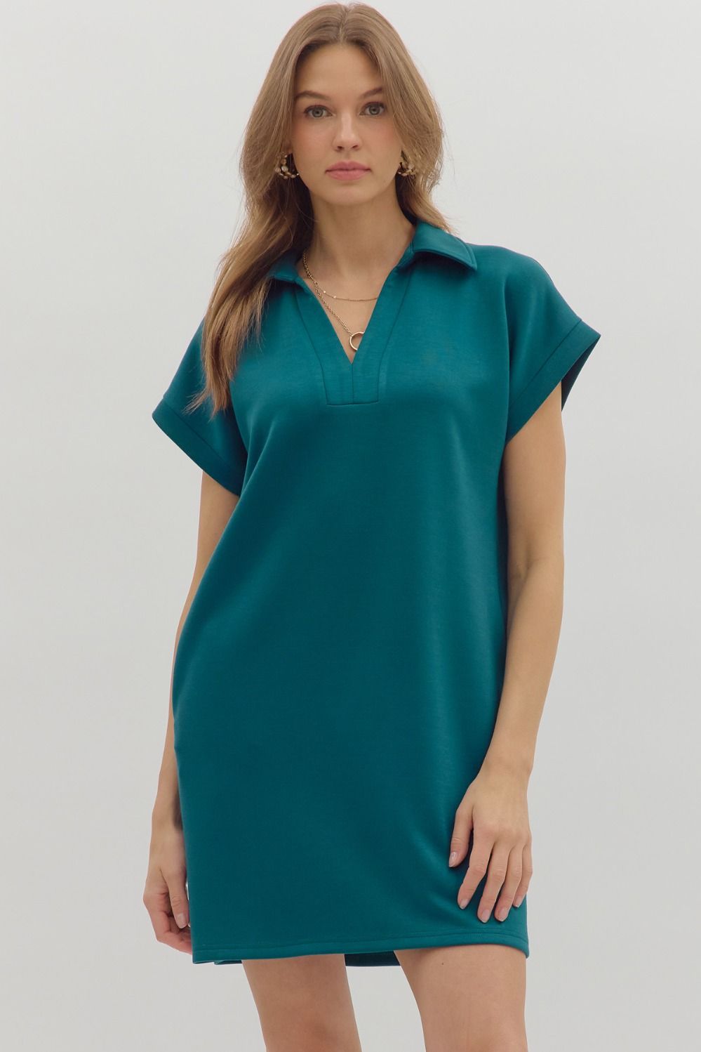 Thea Teal Mini Dress