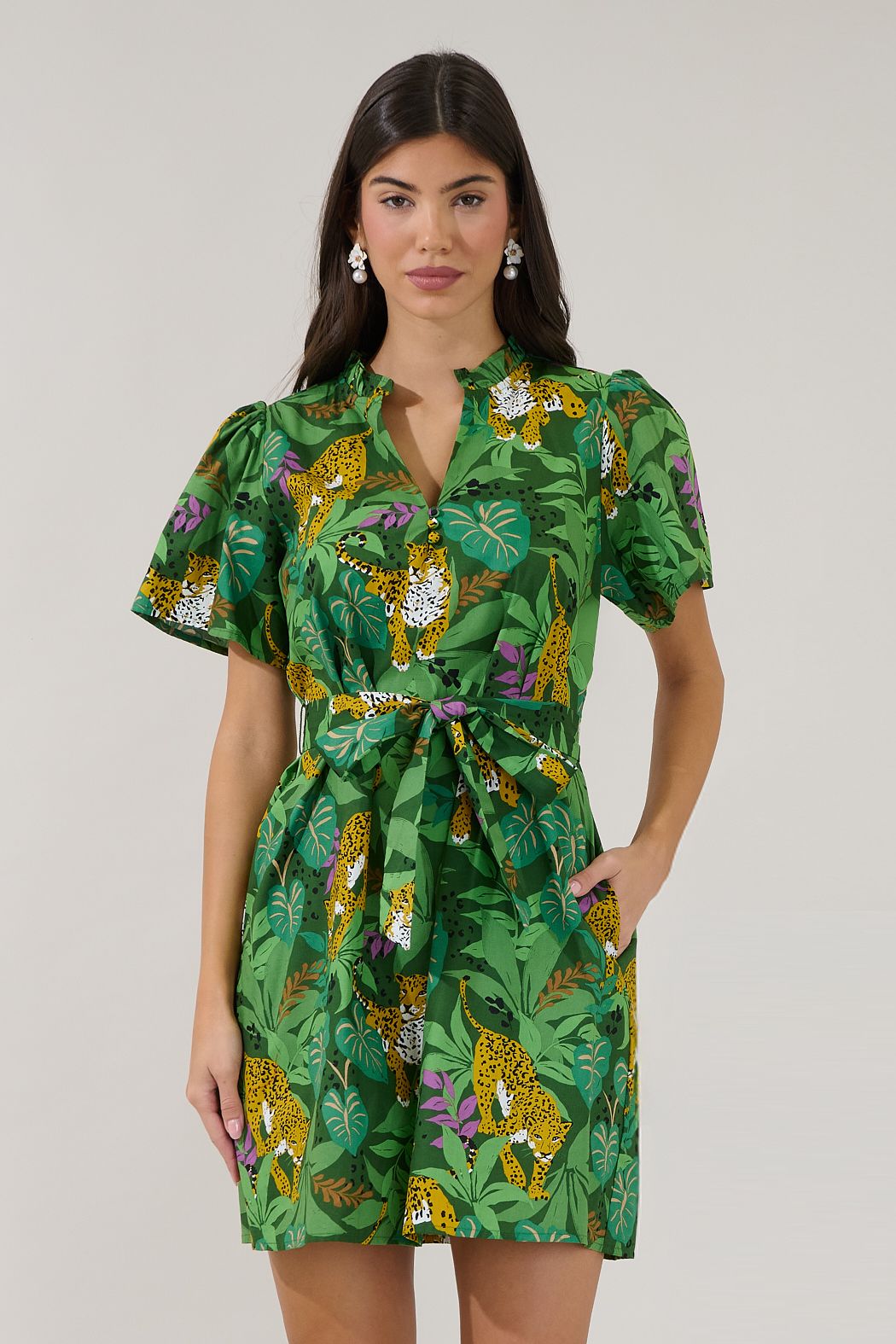 Ema Shift Tropical Mini Dress - Surprise Lily