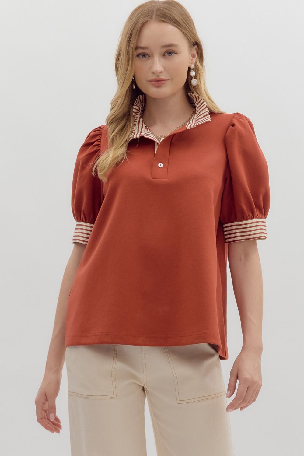 Sutton Puff Sleeve Knit Top