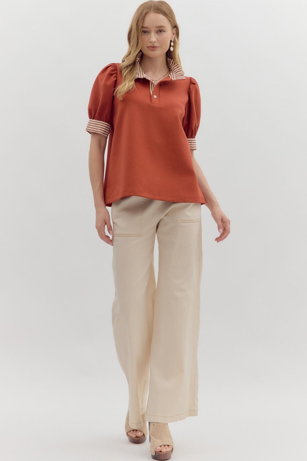 Sutton Puff Sleeve Knit Top