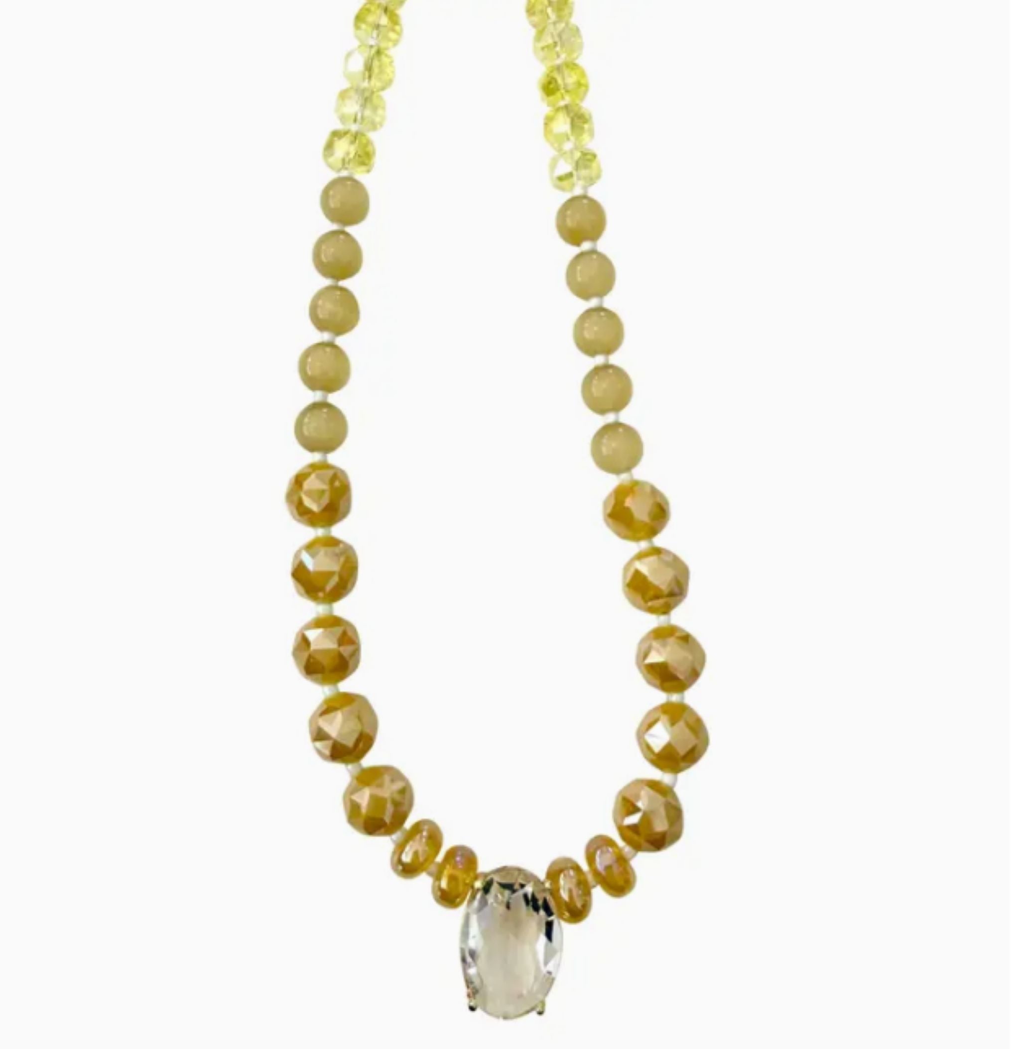 Glitz Necklace-Yellow - Surprise Lily
