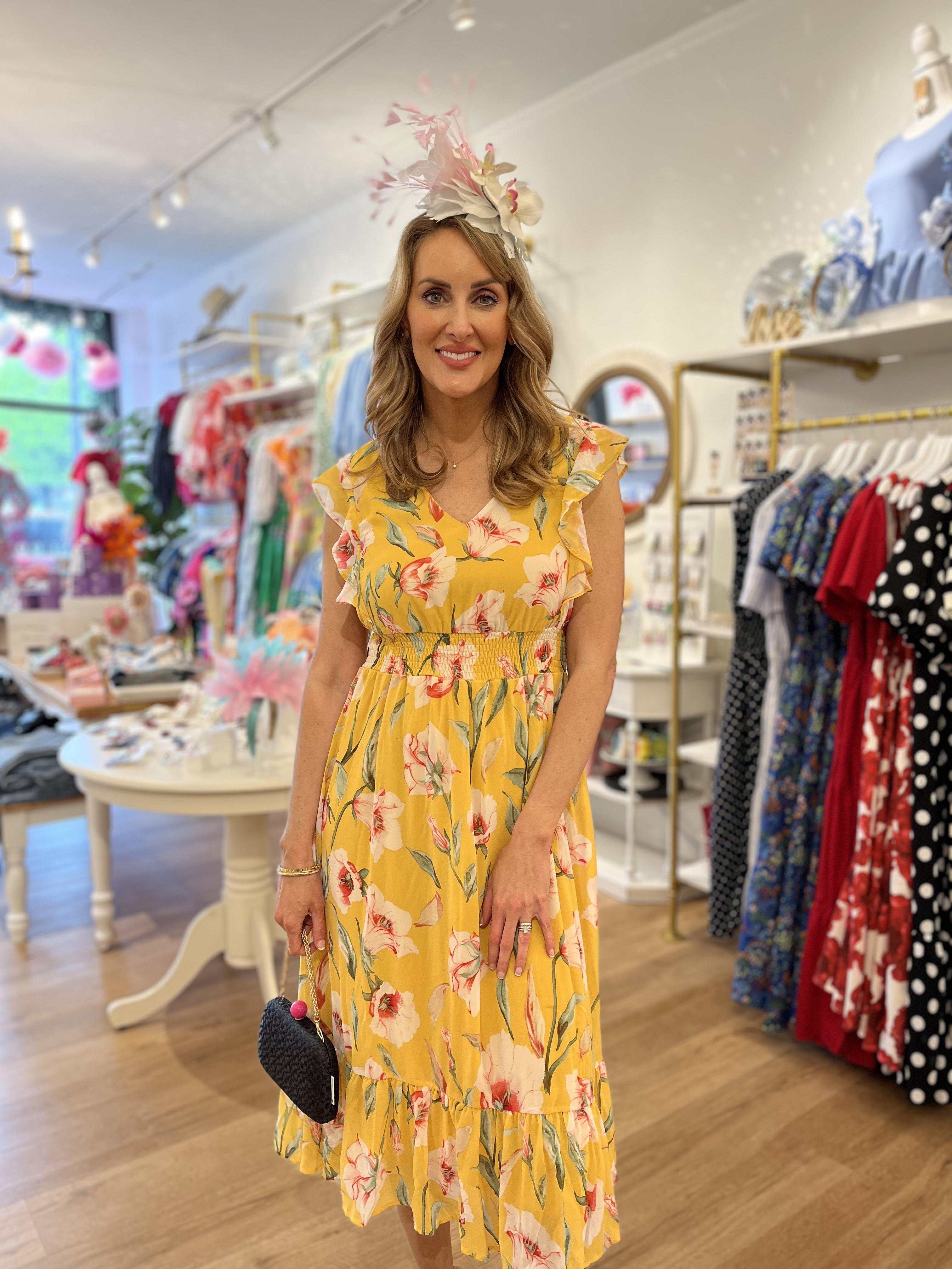 Flowering Smocked Midi Dress