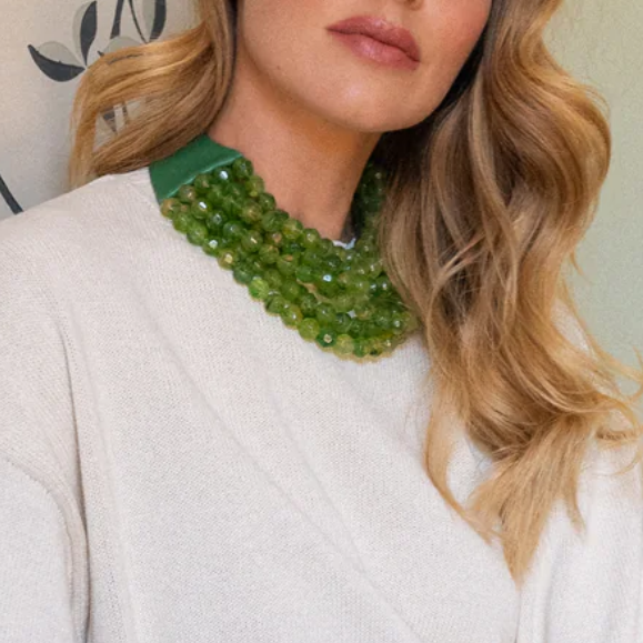 Chunky Beaded Layered Magnetic Necklace - Surprise Lily