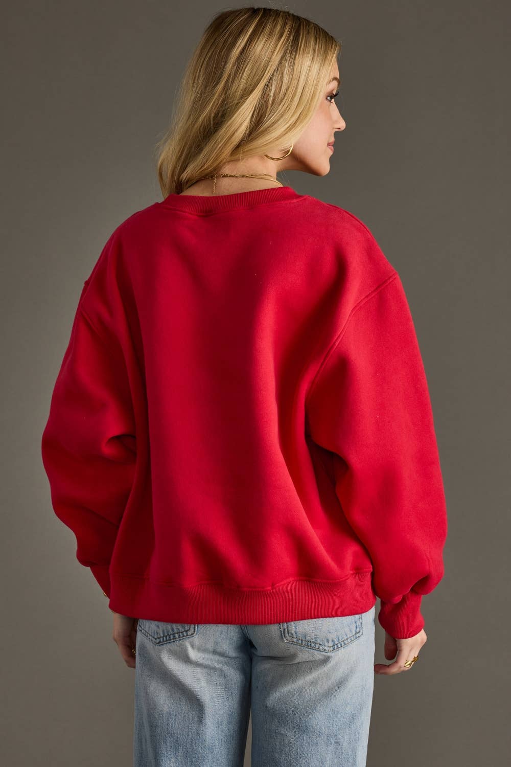 Red Game Day Sweatshirt - Surprise Lily