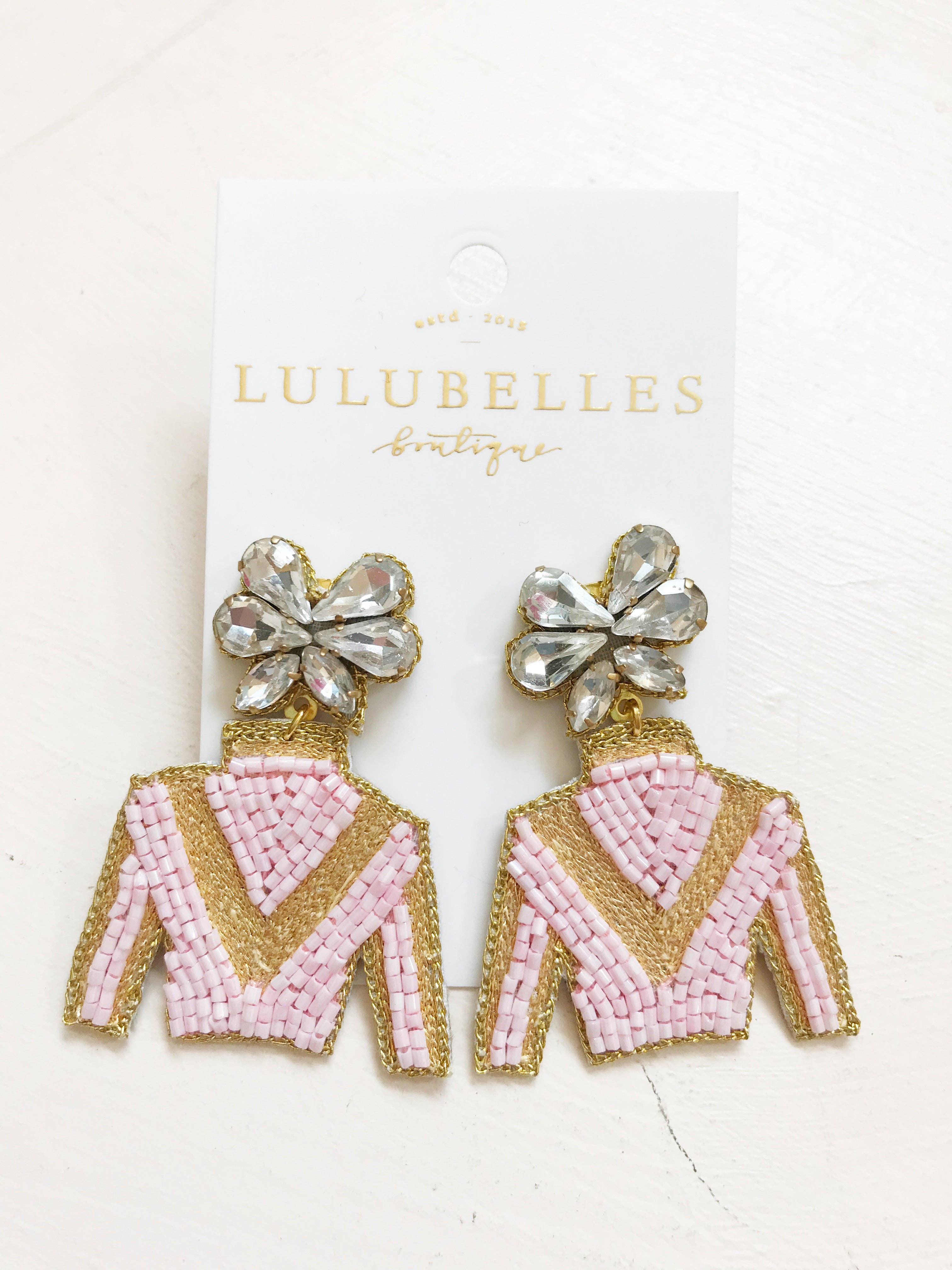 Derby Jockey Silks Earrings Victory Stripe