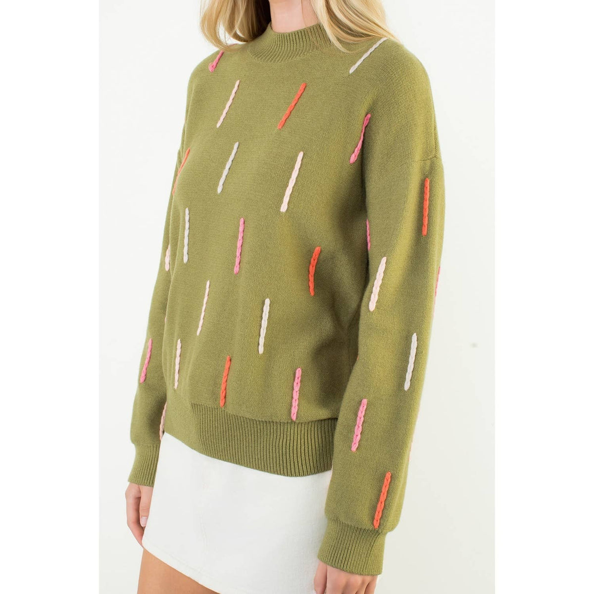 Long Sleeve Knit Sweater - Surprise Lily