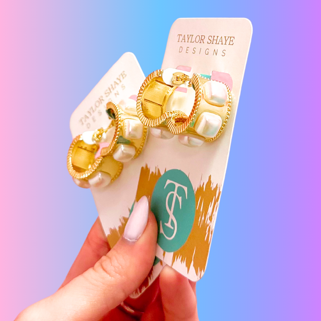 Josie Pearl Hoops - Surprise Lily