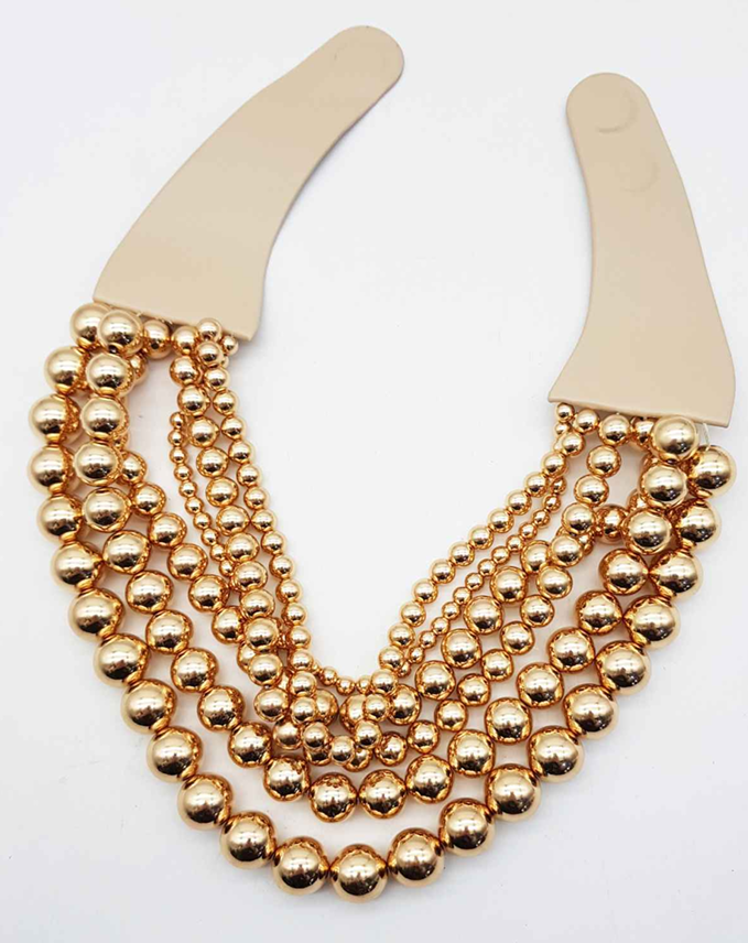 Chunky Beaded Layered Magnetic Necklace