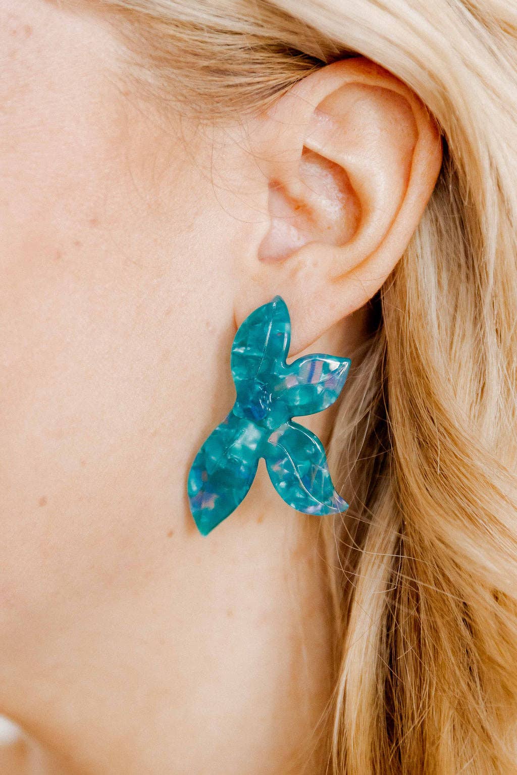 Fern Statement Earrings - Mystic Lagoon - Surprise Lily