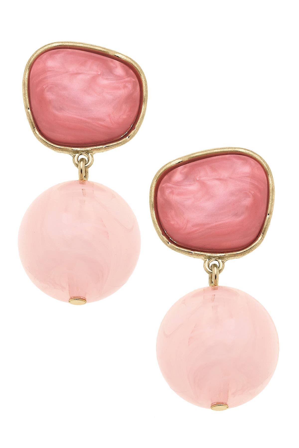 Ophelia Marbled Resin Drop Earrings - Surprise Lily