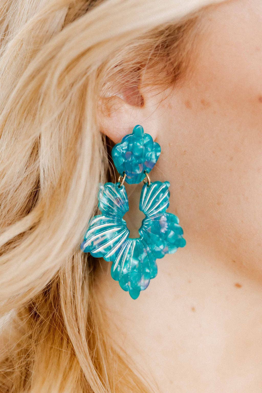 Michelle Statement Earrings - Mystic Lagoon - Surprise Lily