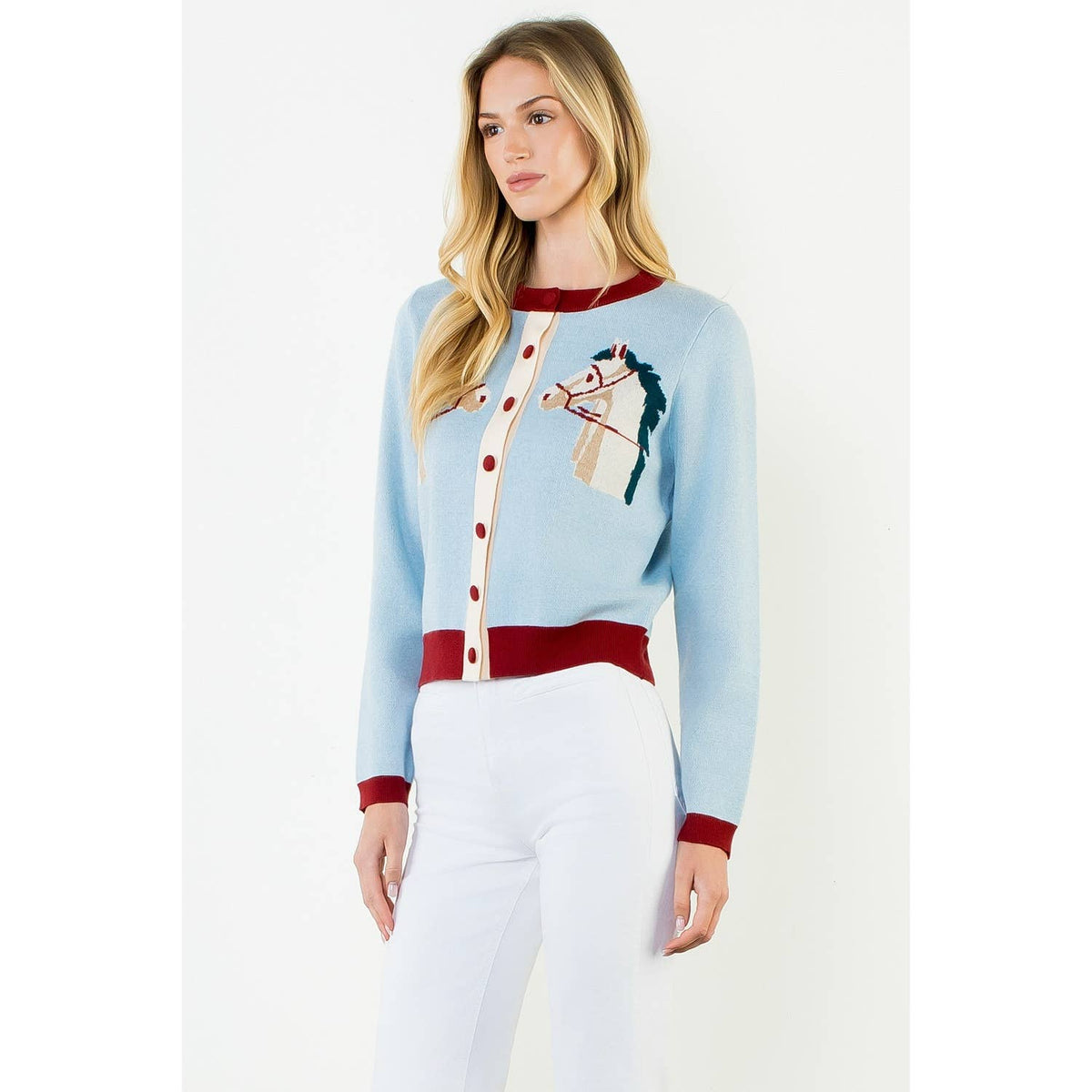 Double Horse Knit Cardigan - Surprise Lily