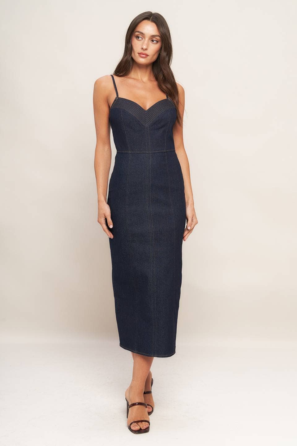 Dark Denim Midi Dress