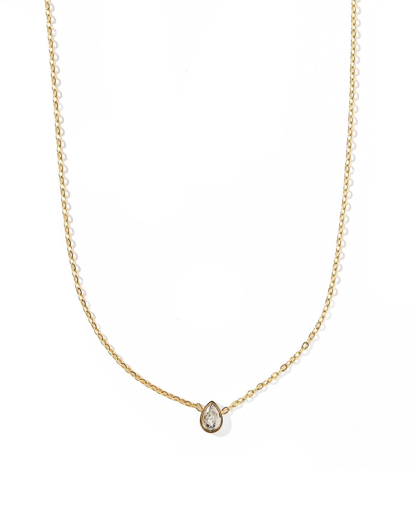 Necklace - Paloma Pear Drop Gold - Surprise Lily