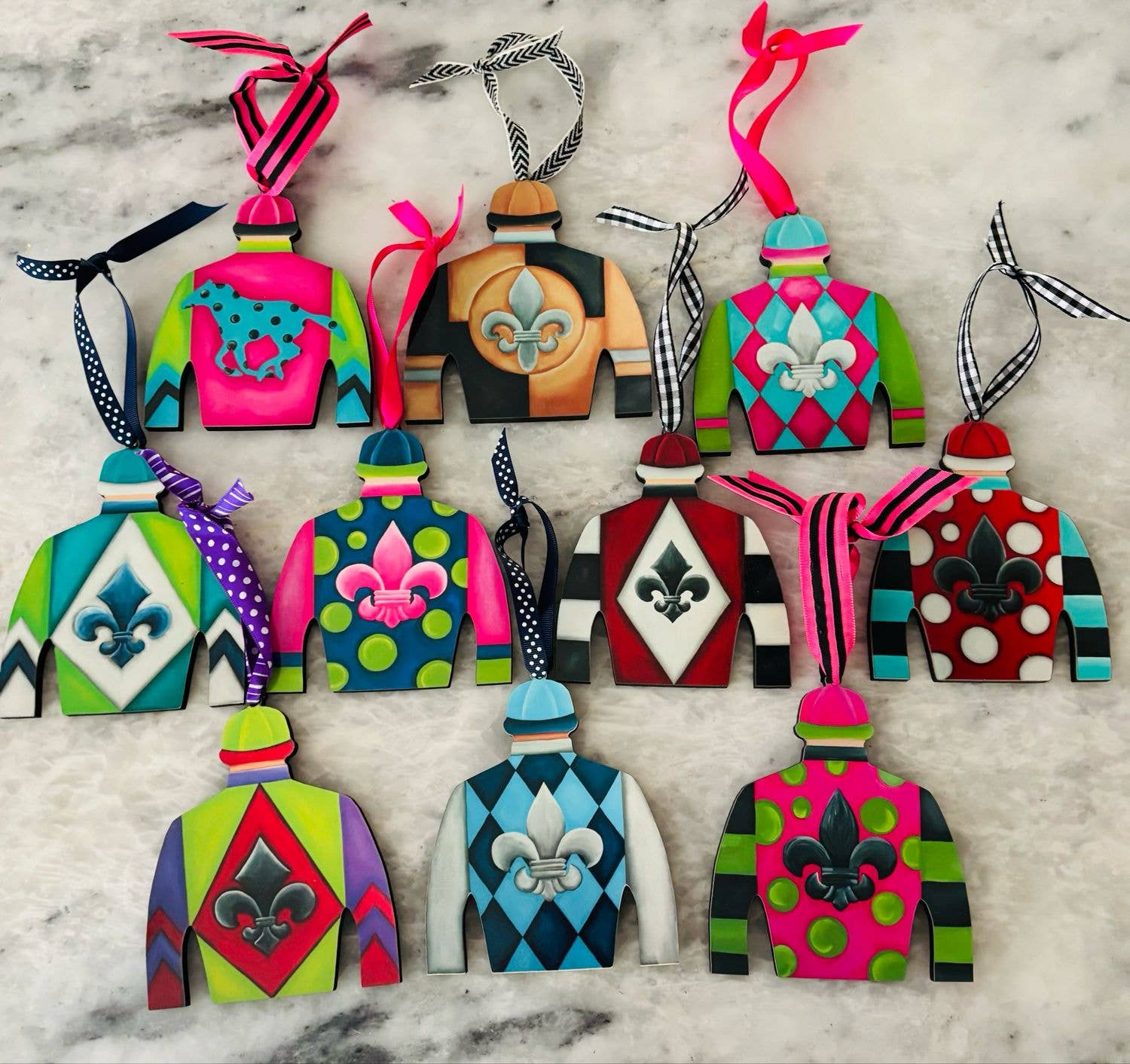 Derby Jockey Silk Ornaments - Surprise Lily