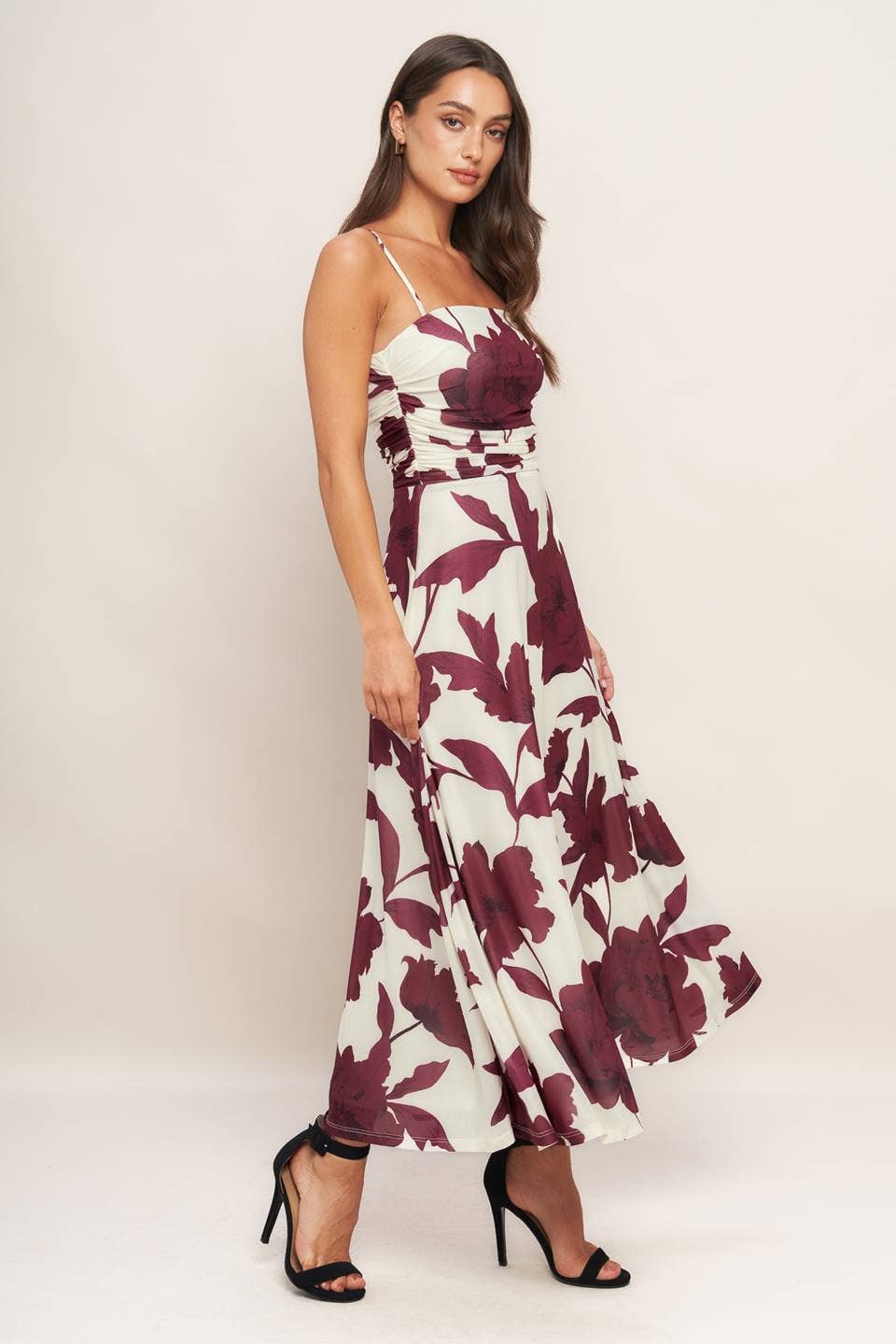 Burgundy Blend Midi Dress