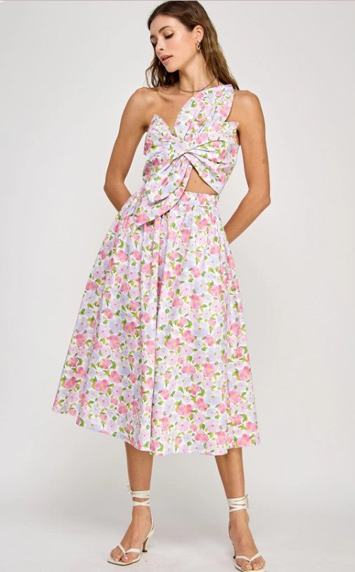 Knotted Flower Bow Dress - Surprise Lily