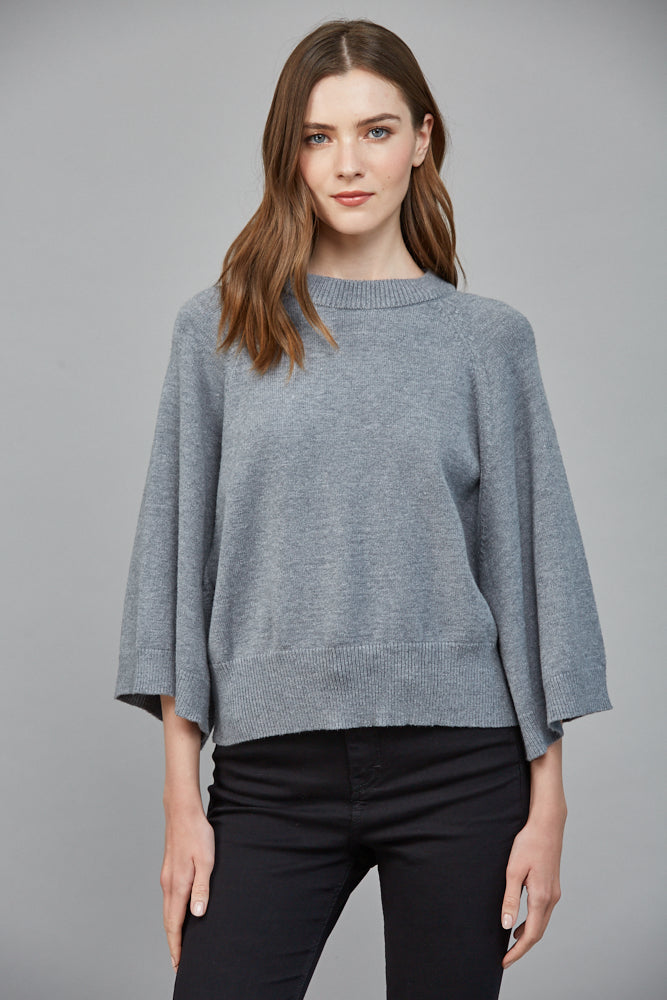 Regan Crew Neck Sweater in Grey