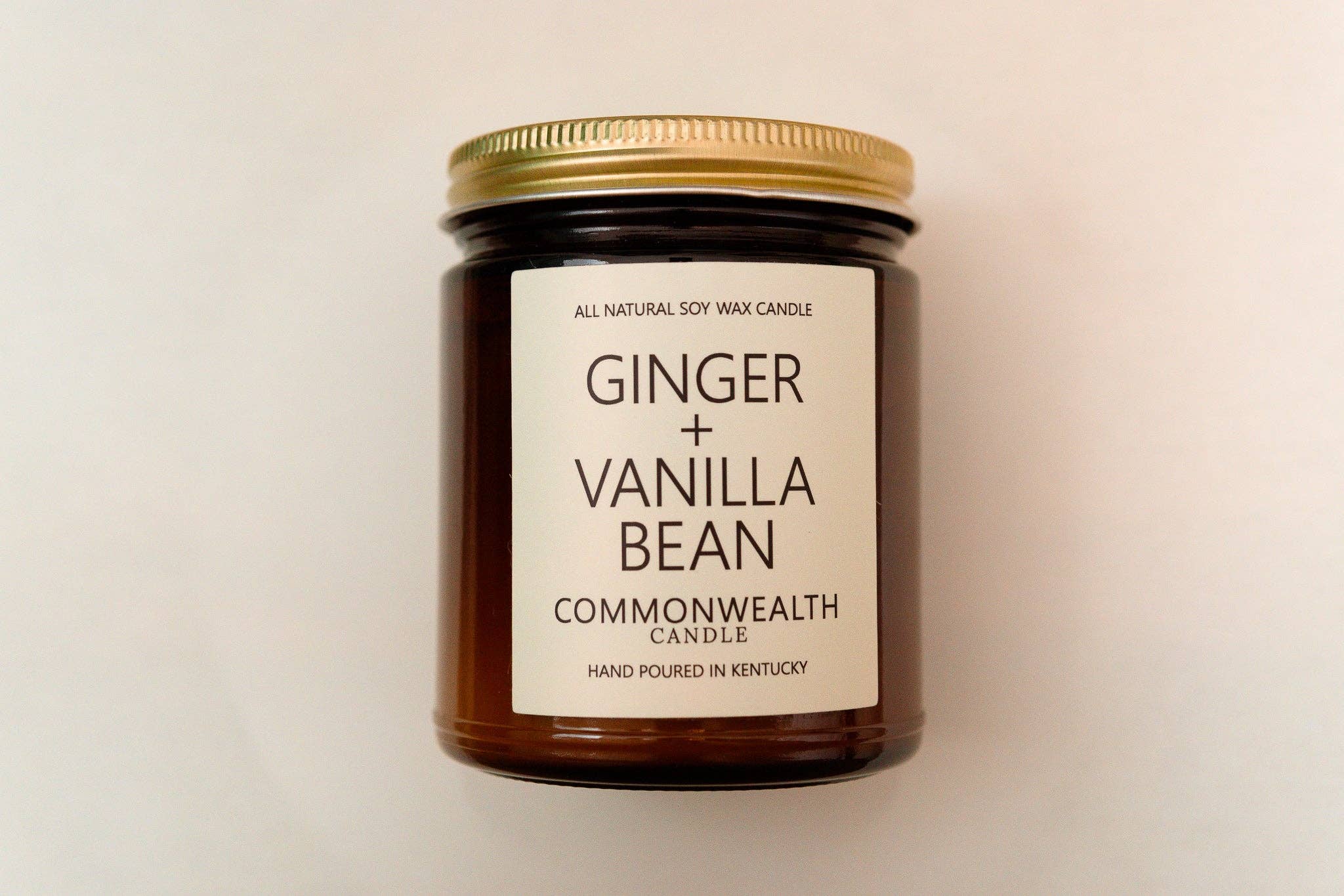 Ginger + Vanilla Bean: 8oz Amber Jar
