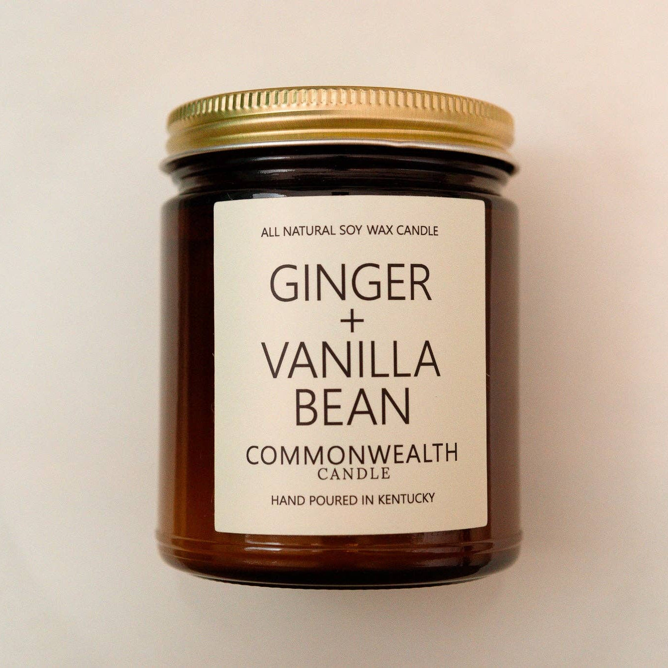 Ginger + Vanilla Bean: 8oz Amber Jar