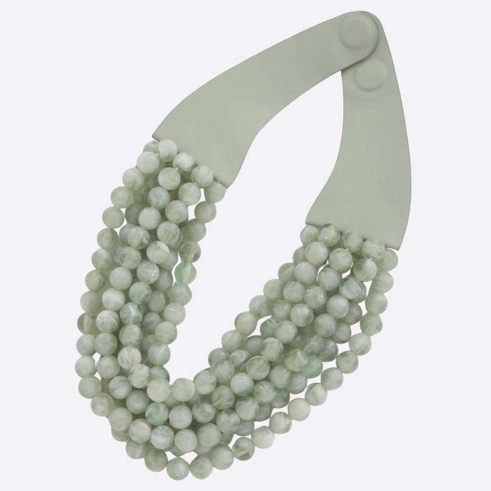 Chunky Beaded Layered Magnetic Necklace