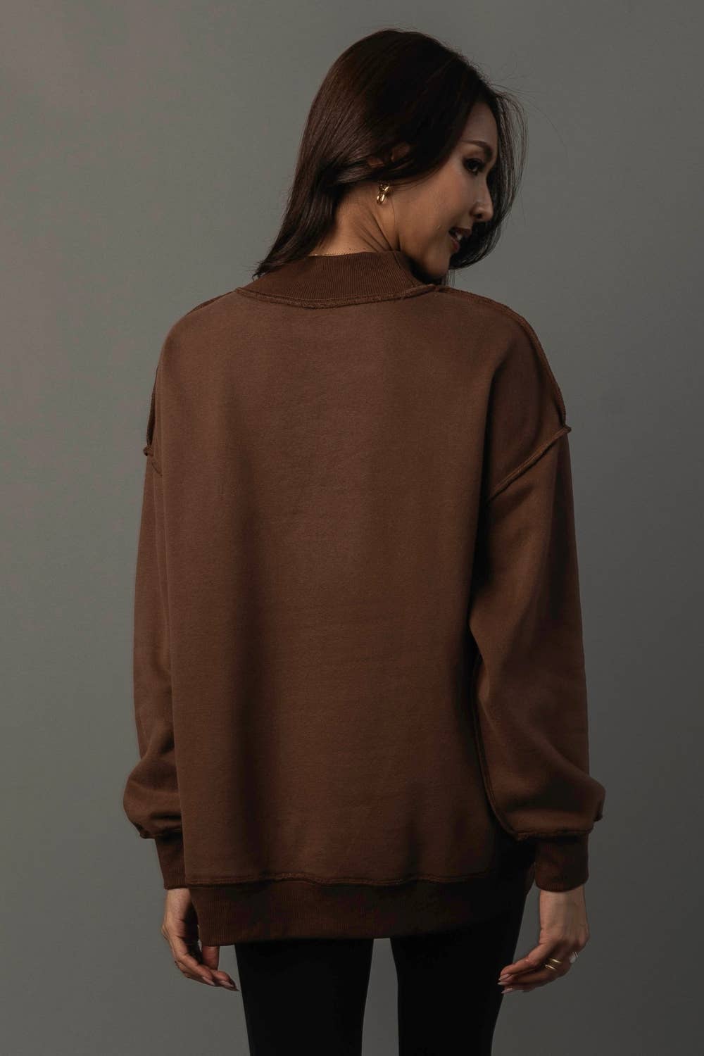 Brown Whiskey & Bourbon Reversible Sweatshirt - Surprise Lily