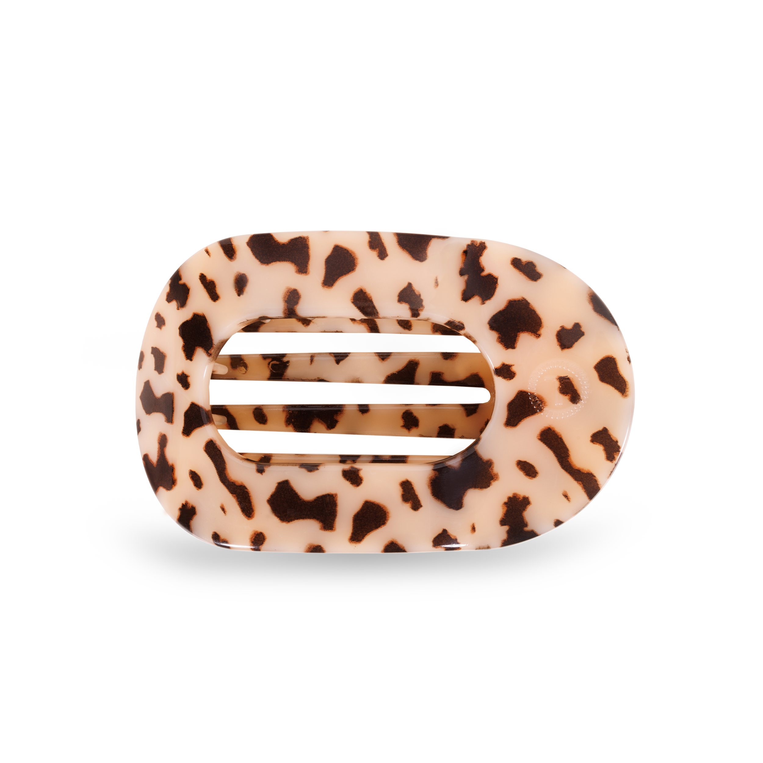 Round Flat Hair Clip | Med. | Blonde Tortoise