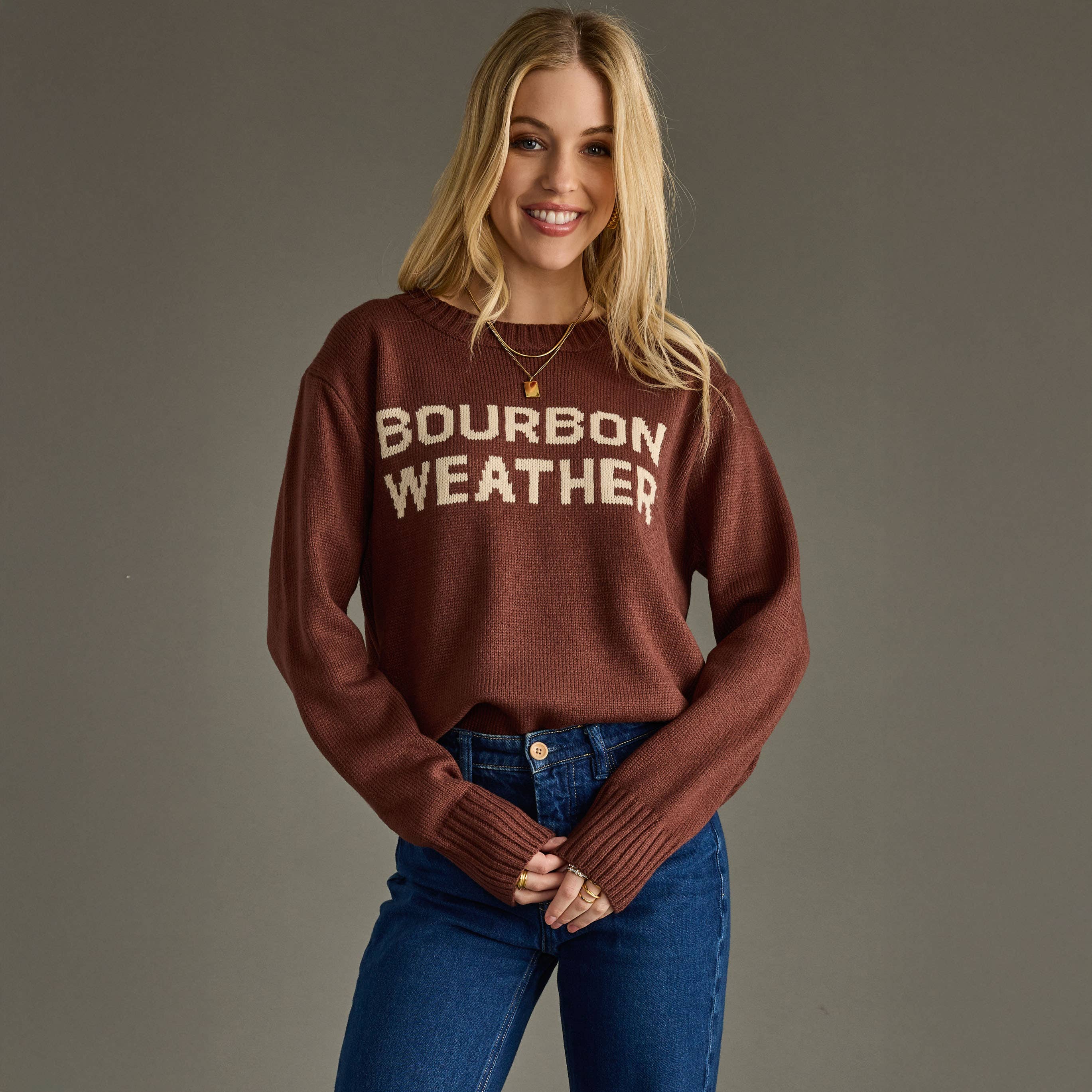 Brown Bourbon Weather Sweater