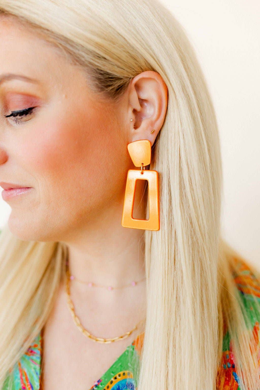 Kennedy - Metallic Orange - Earrings - Surprise Lily
