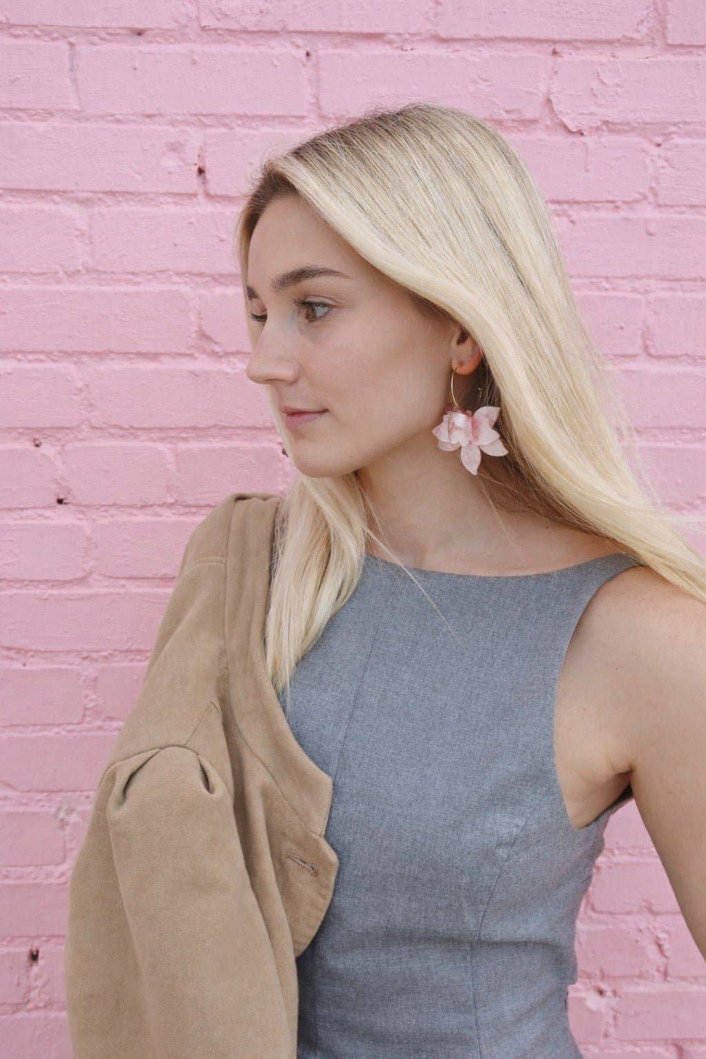 Rosalie Statement Earrings - Pink - Surprise Lily