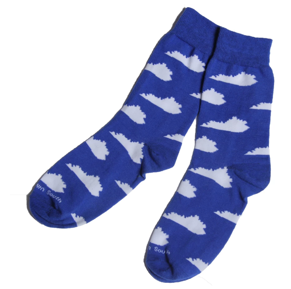 Blue and White KY Socks - Socks - Surprise Lily