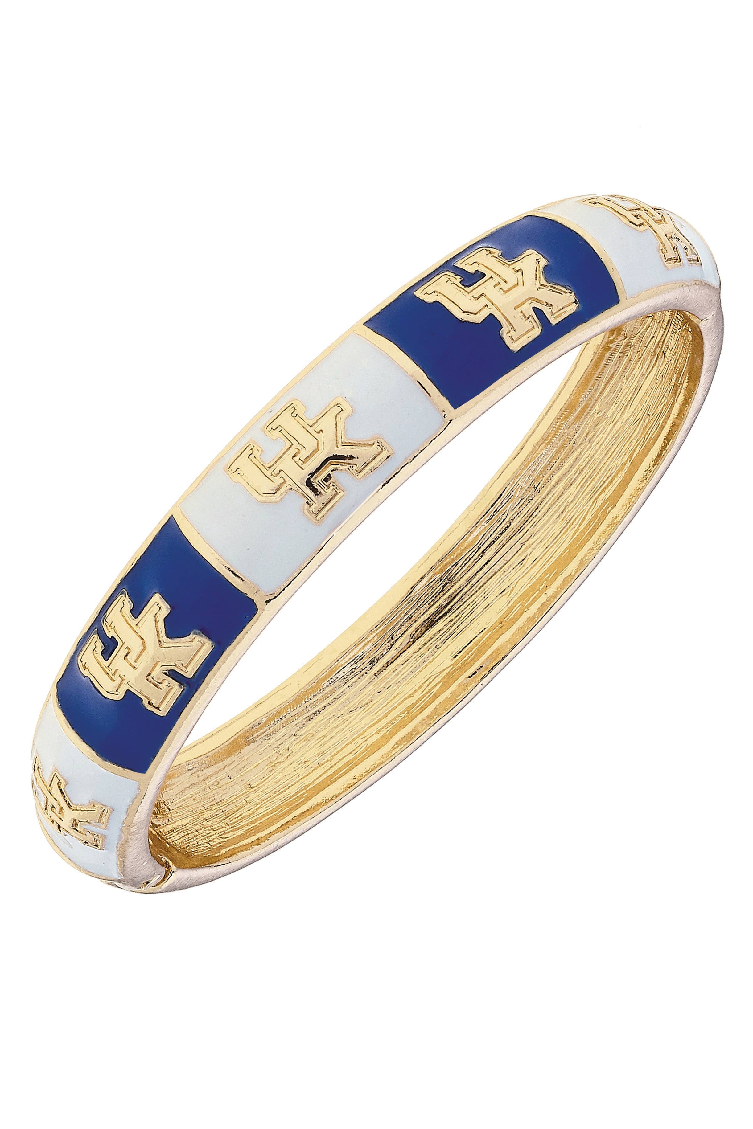 Kentucky Wildcats Sculpted Enamel Checkered Hinge Bangle