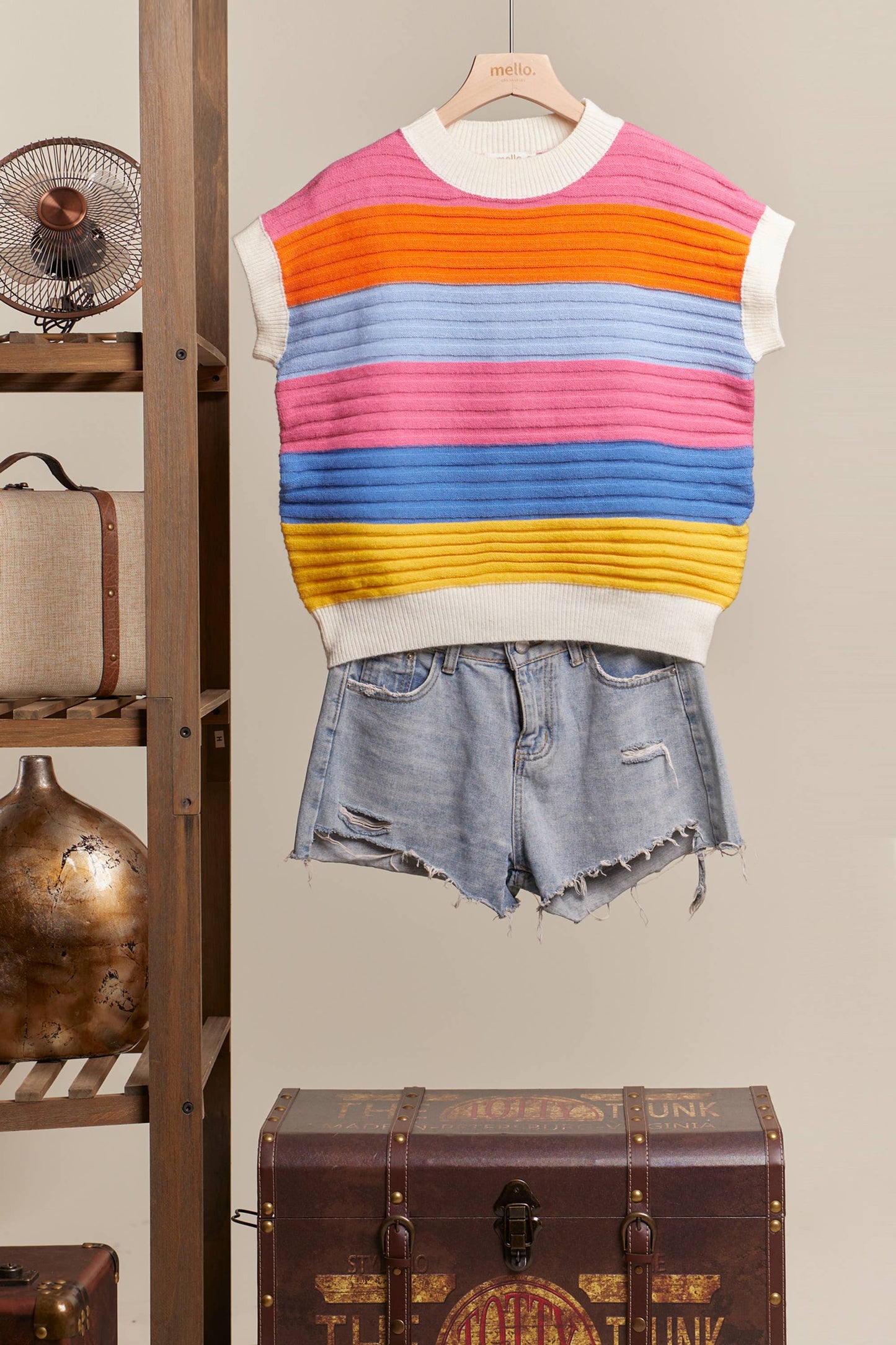 Sunset Stripes Knit Sweater Top