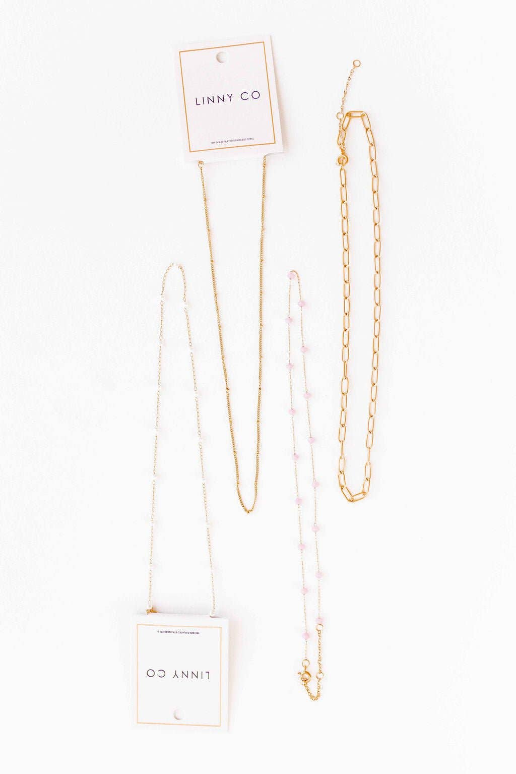 Necklace - Palmer Paperclip Gold - Surprise Lily
