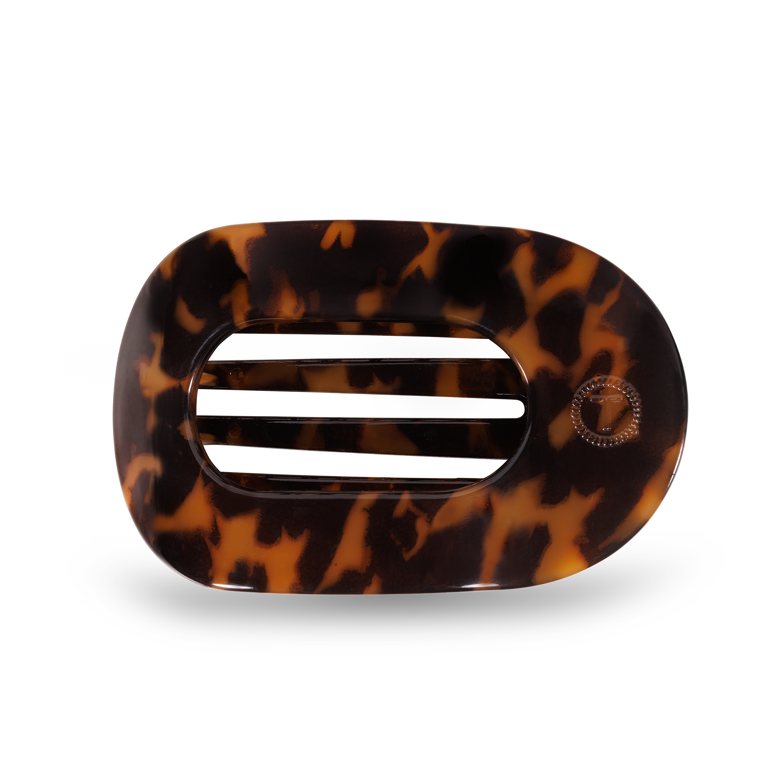 Round Flat Hair Clip | Med. | Tortoise