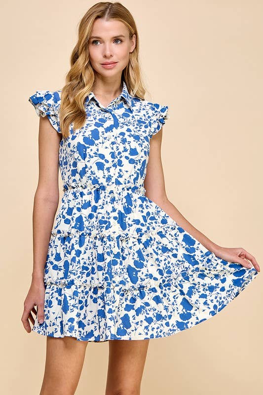 Floral Printed Button Down Dress