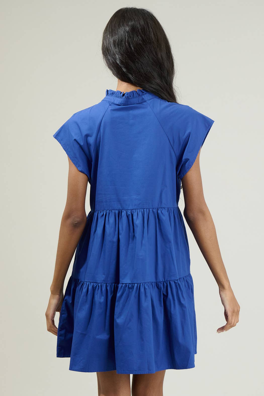 Janelly Poplin Tiered Mini Dress - Surprise Lily