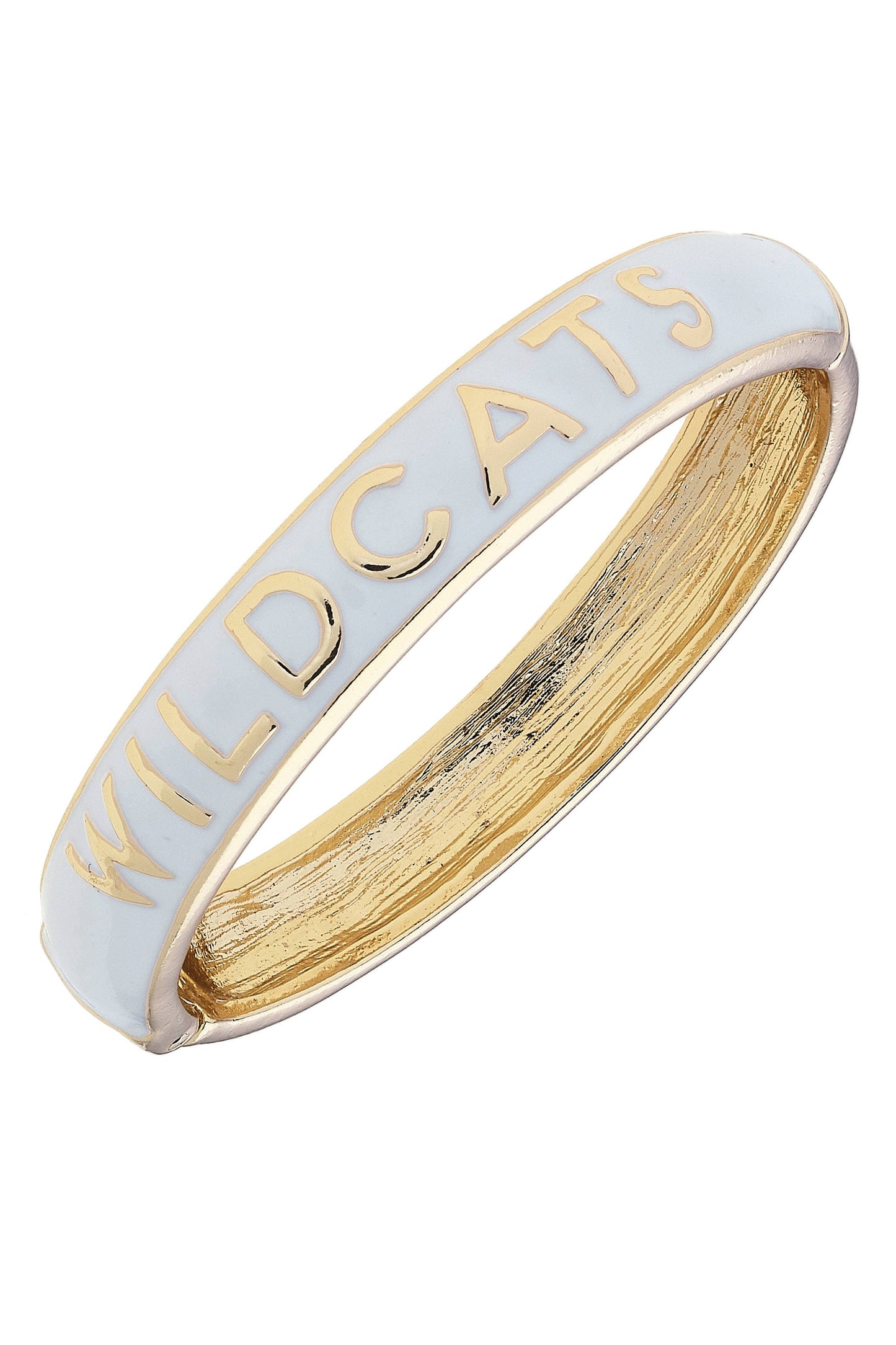 Kentucky Wildcats Sculpted Enamel Hinge Bangle in White