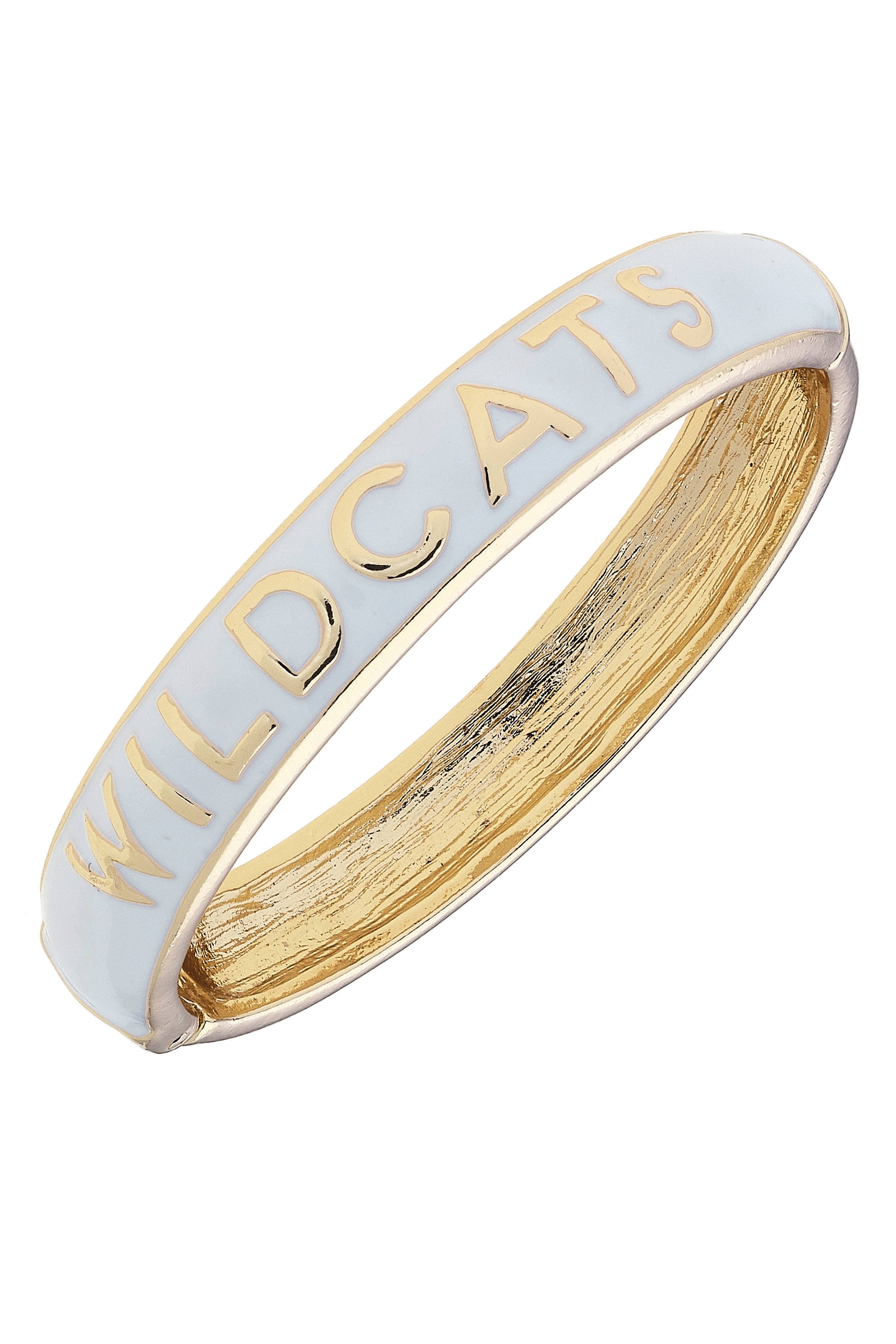Kentucky Wildcats Sculpted Enamel Hinge Bangle in White