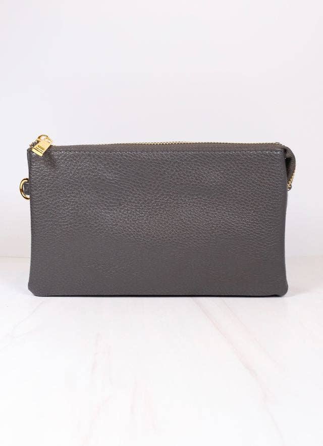 Caroline Hill Liz Crossbody Bag in Dark Grey