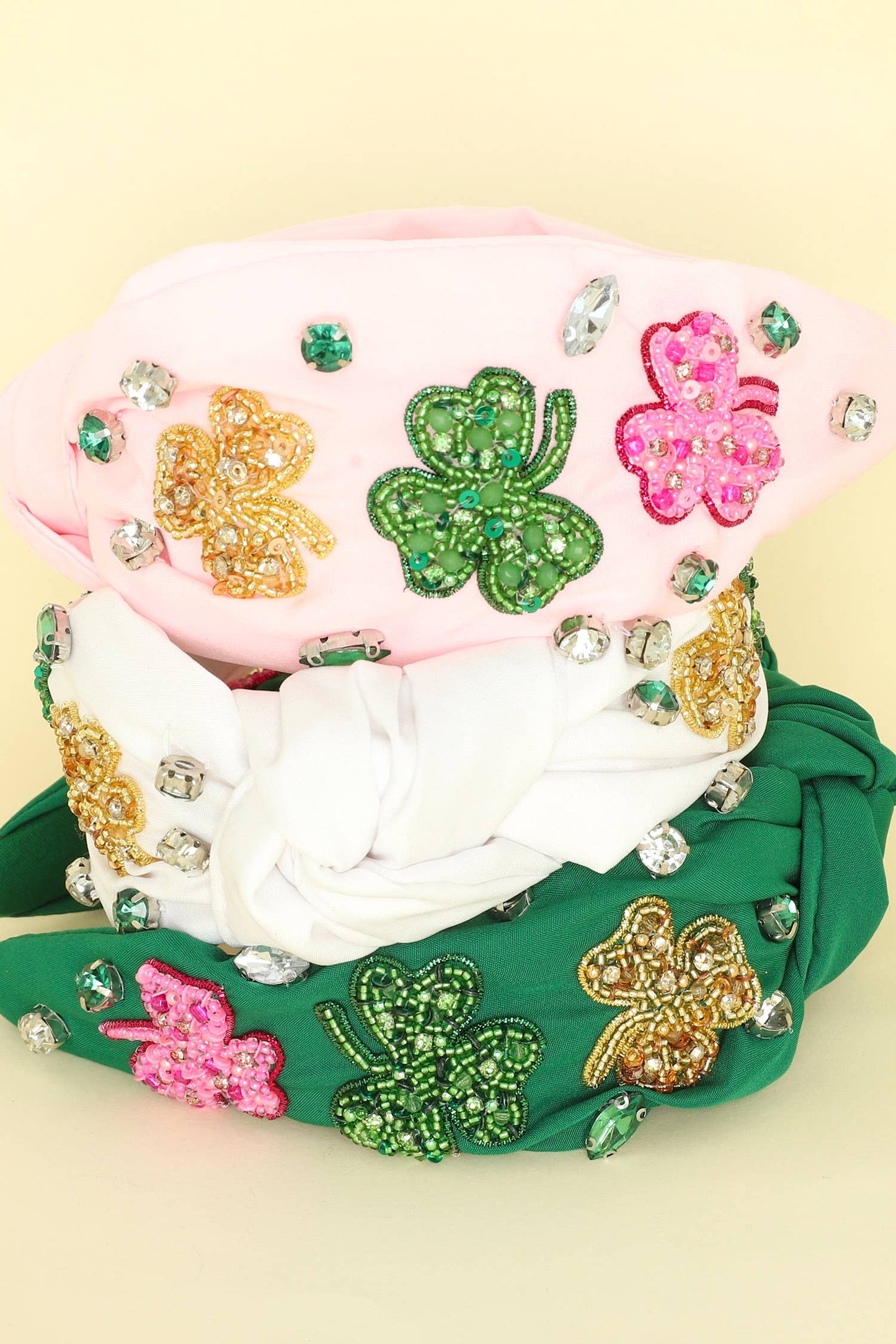 Saint Patrick's Shamrock Top Knotted Headband