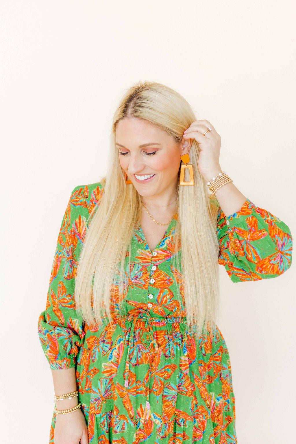 Kennedy - Metallic Orange - Earrings - Surprise Lily