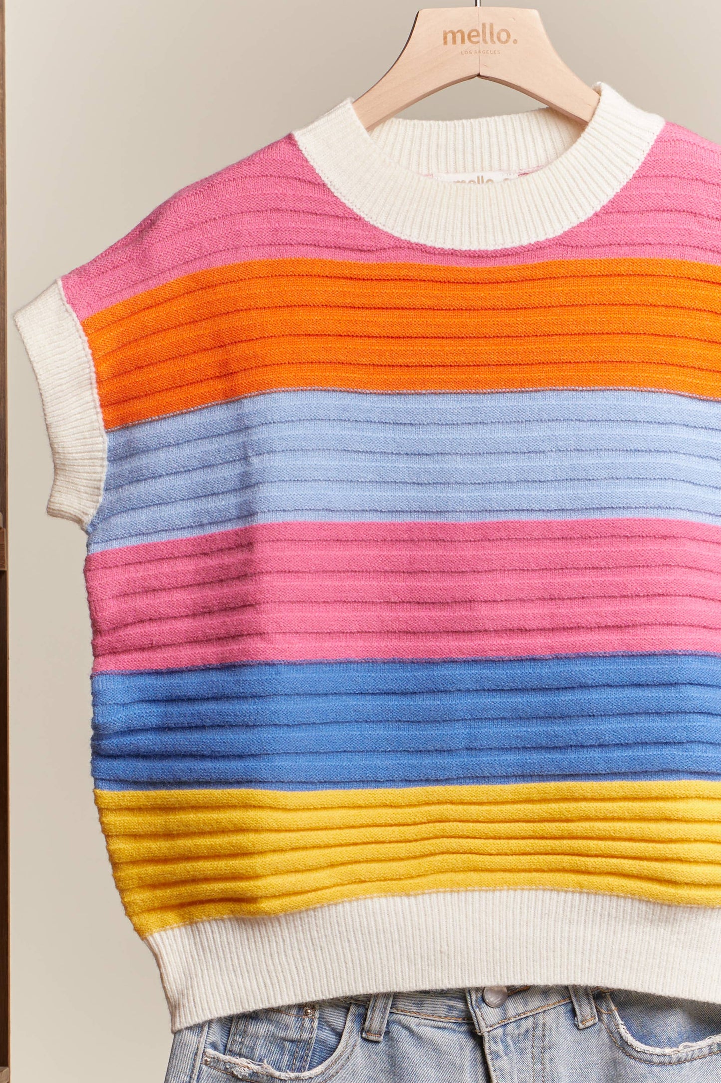 Sunset Stripes Knit Sweater Top