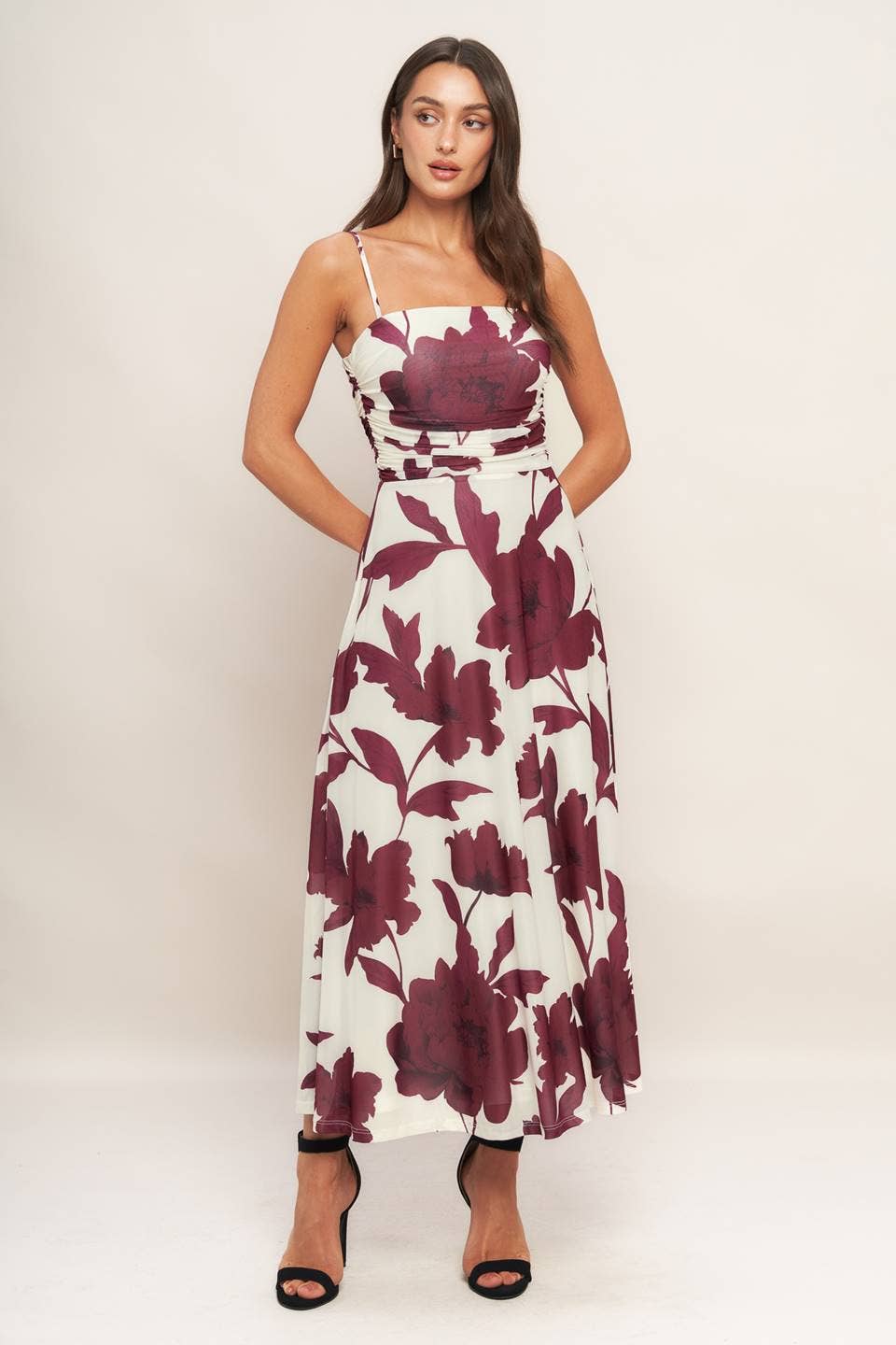 Burgundy Blend Midi Dress