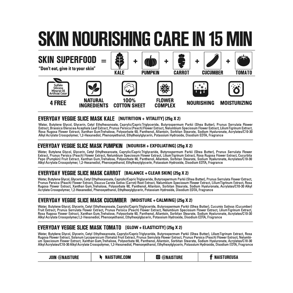 Naisture 15Min Nourish Me Kit for Skin Care &Beauty (10pack)