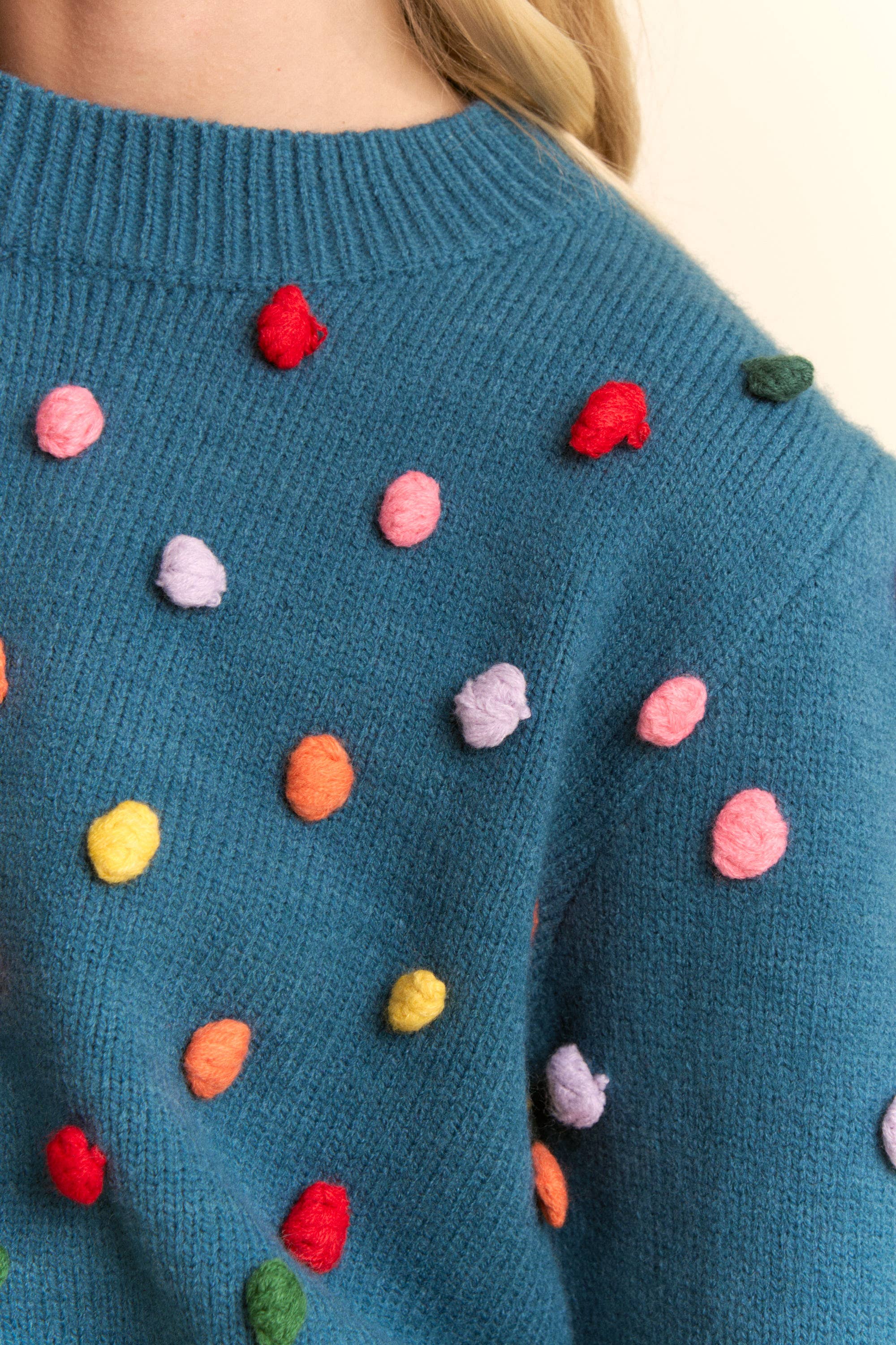 PomPom Long Sleeve Sweater