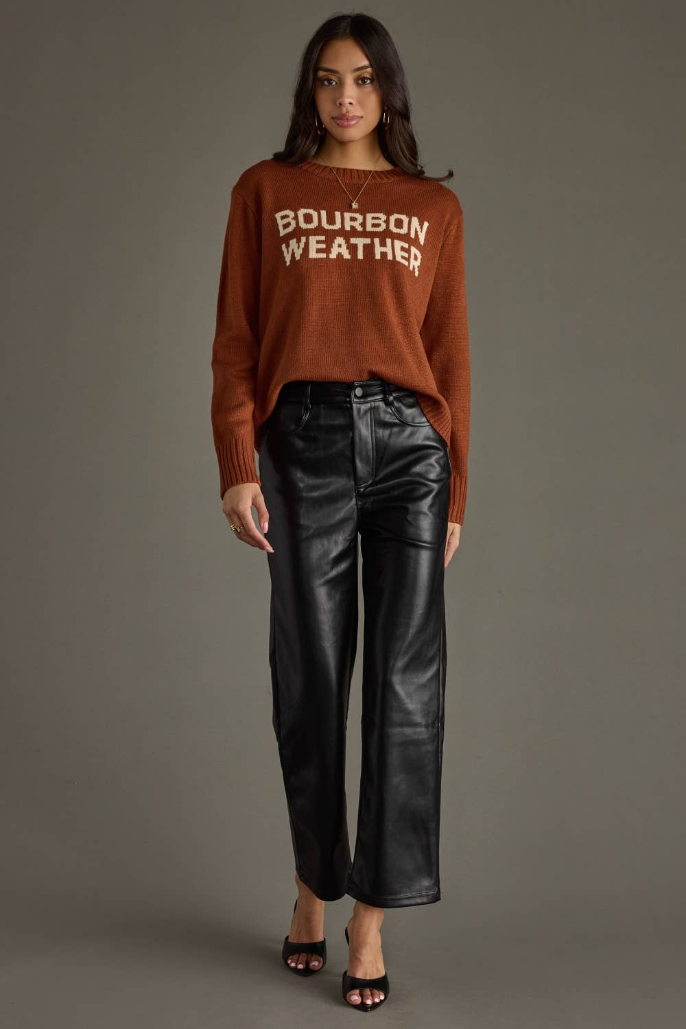 Bourbon Weather Sweater in Rust