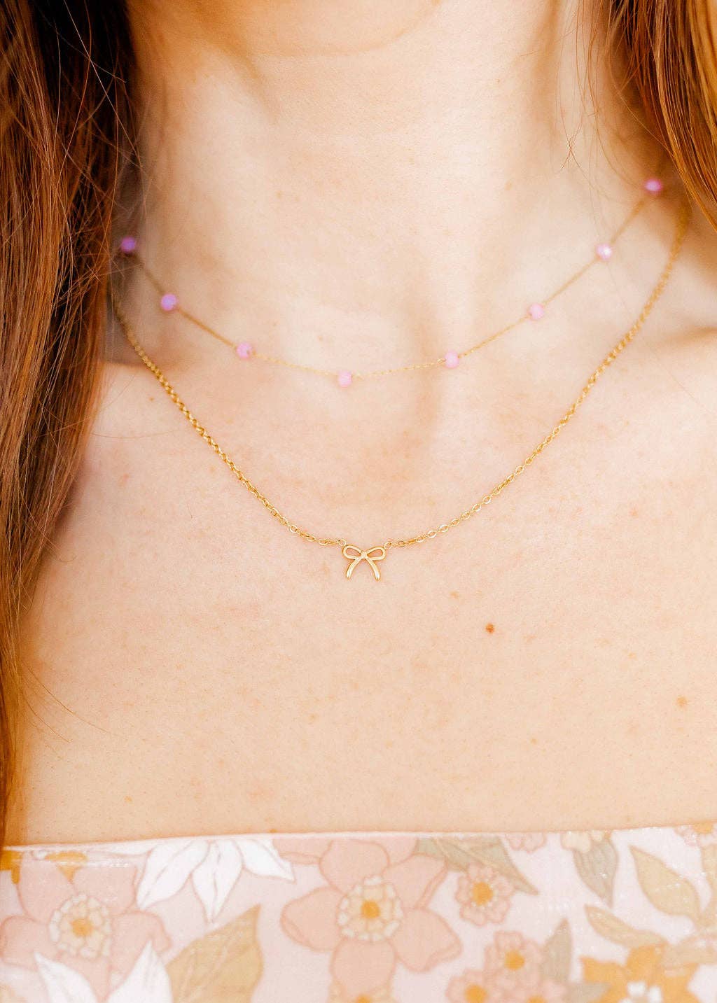 Necklace - Dabney Pink - Surprise Lily